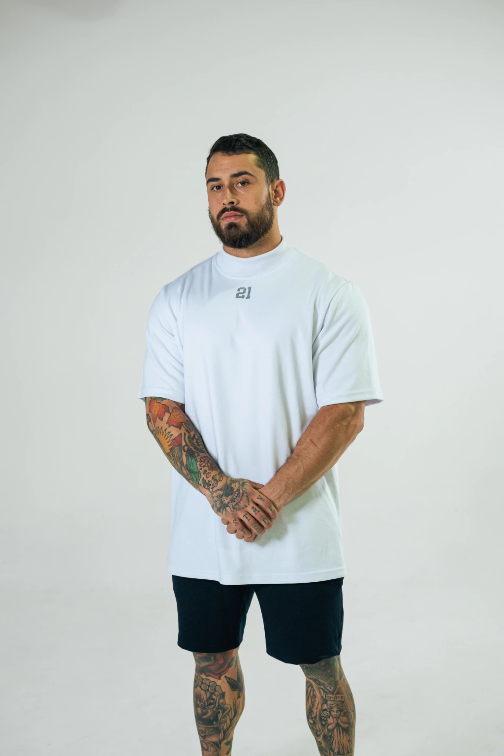 T-shirt Oversized Malhão com Gola Alta