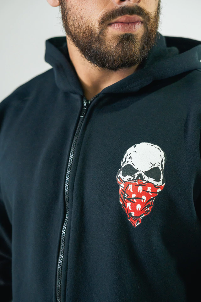 Casaco Moletom Ziper Skull