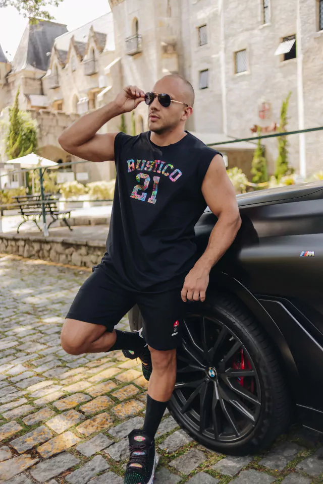 Regata Ombro Largo Black Collor