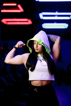 Cropped Moletinho Mescla Neon