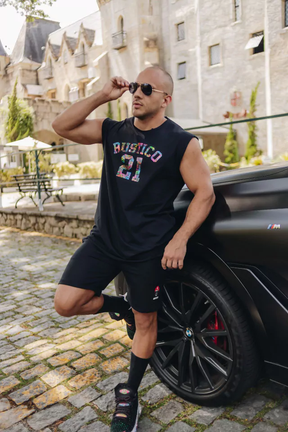 Regata Ombro Largo Black Collor